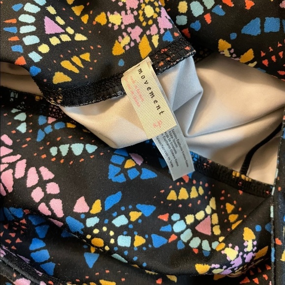 Free People Movement Liza Illusion Mosaic Floral Print High Rise Mesh Leggings - Picture 7 of 7